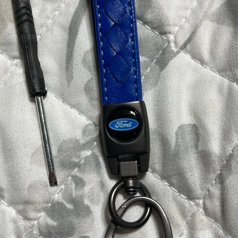 New Blue Ford keychain with mini screwdriver